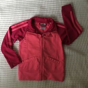 Adidas 2 tone Pink Full Zip Track Jacket 3T